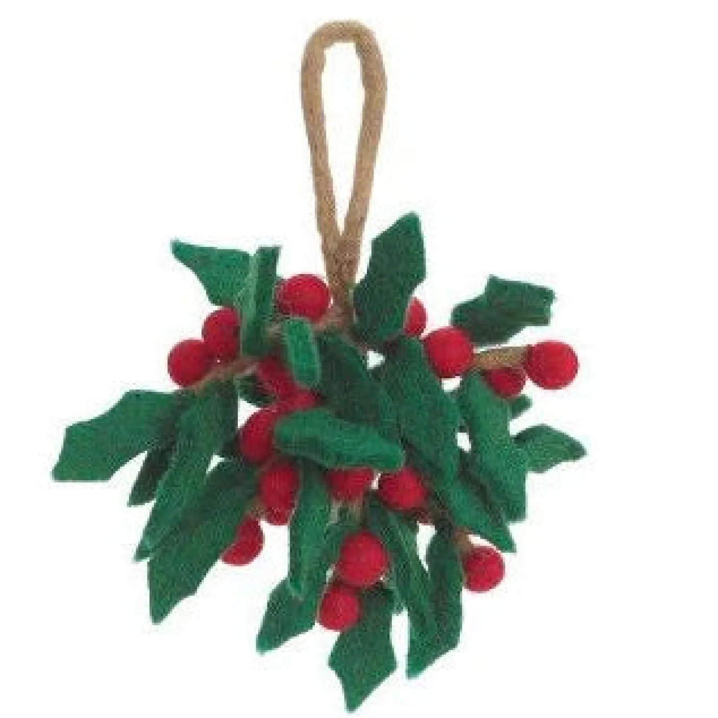 Holly Sprig Felt Decoration