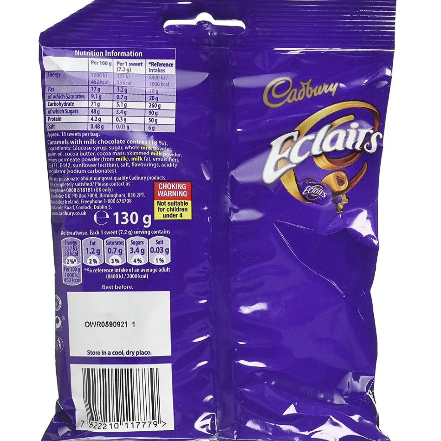 Cadbury Chocolate Eclairs 130g