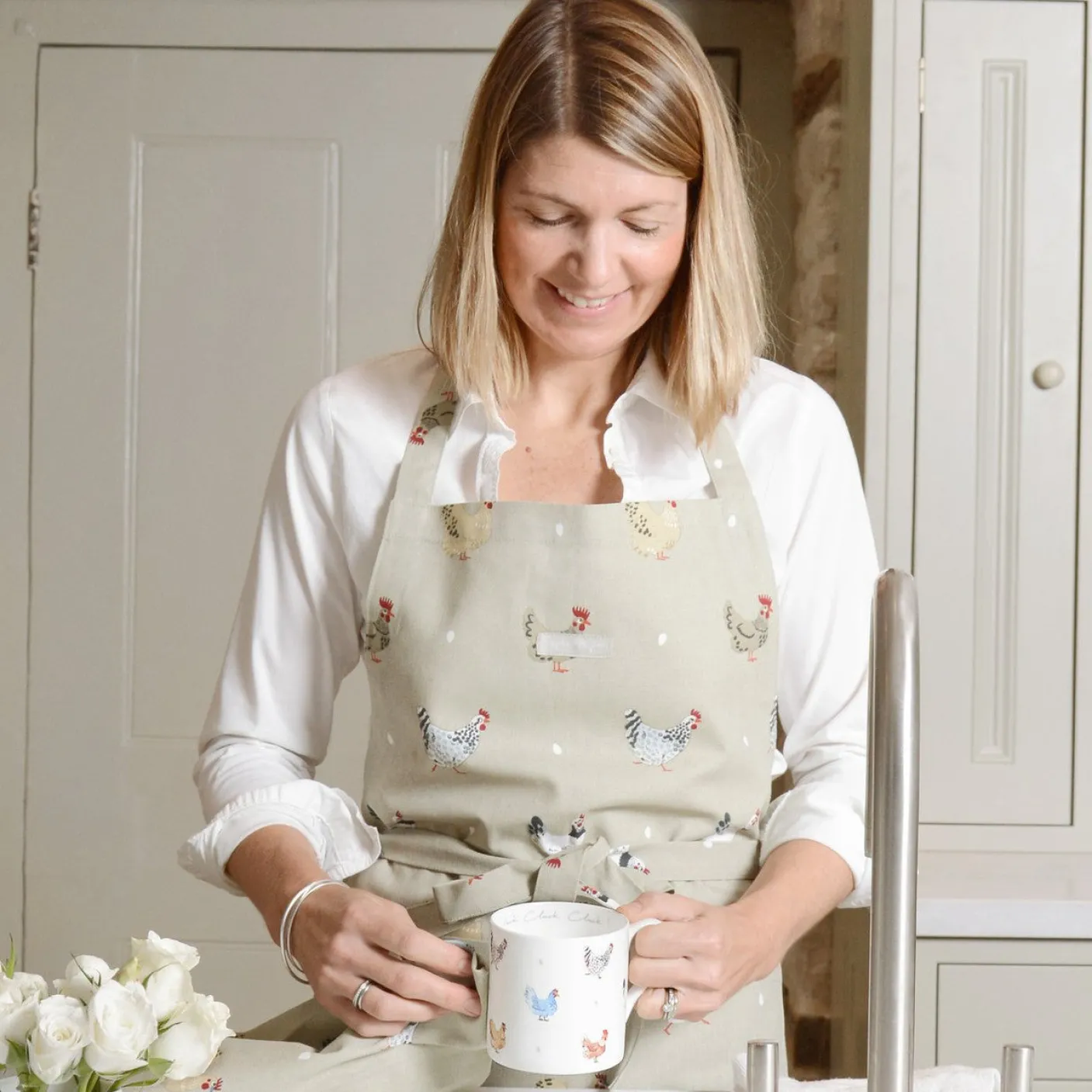 Lay a Little Egg Hen Adult Apron