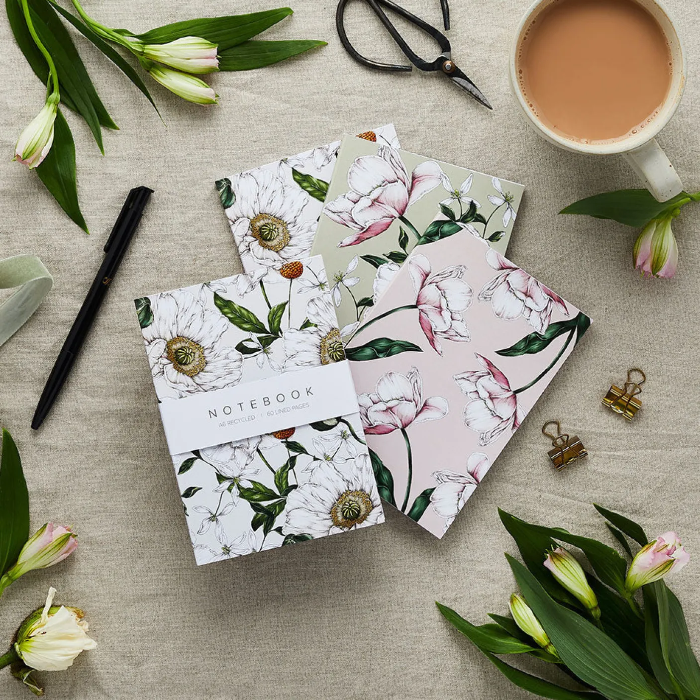 Spring Blossom - Set of 3 A6 Notebooks