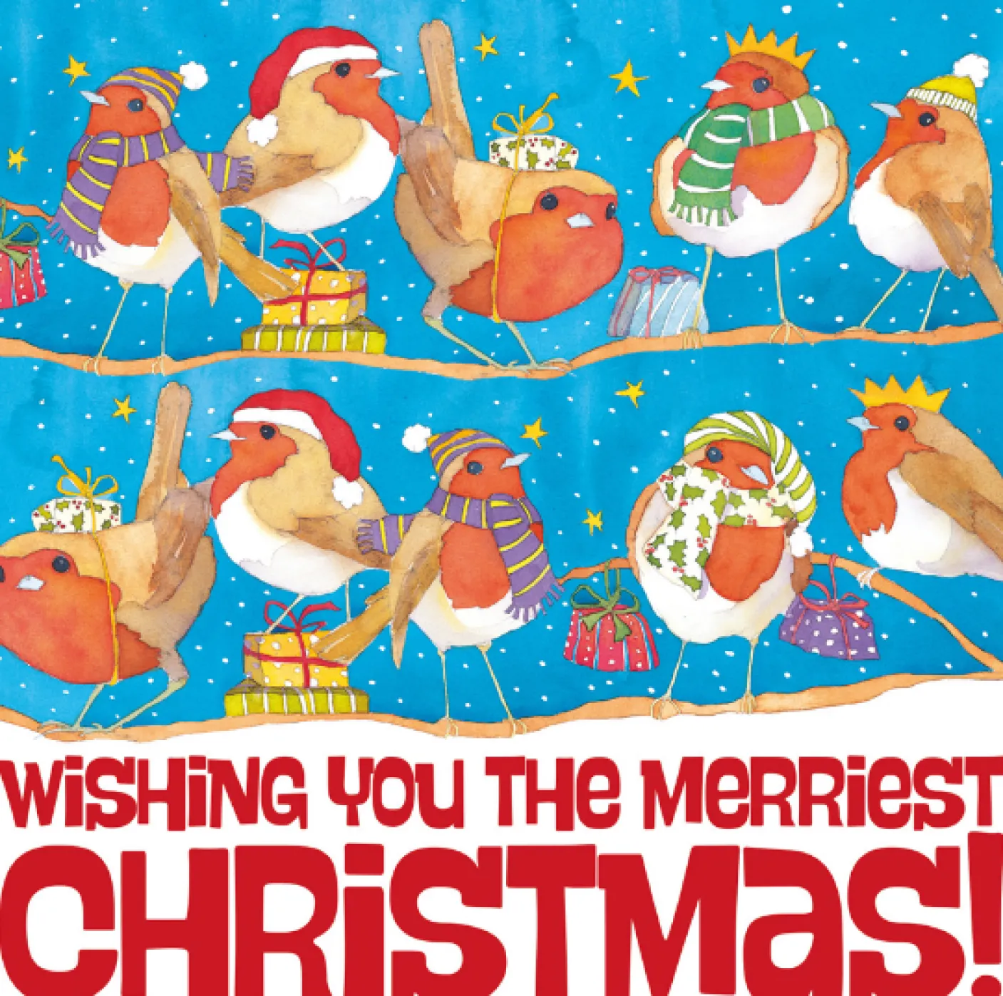 Merriest Robins Pack of 6 Christmas Cards