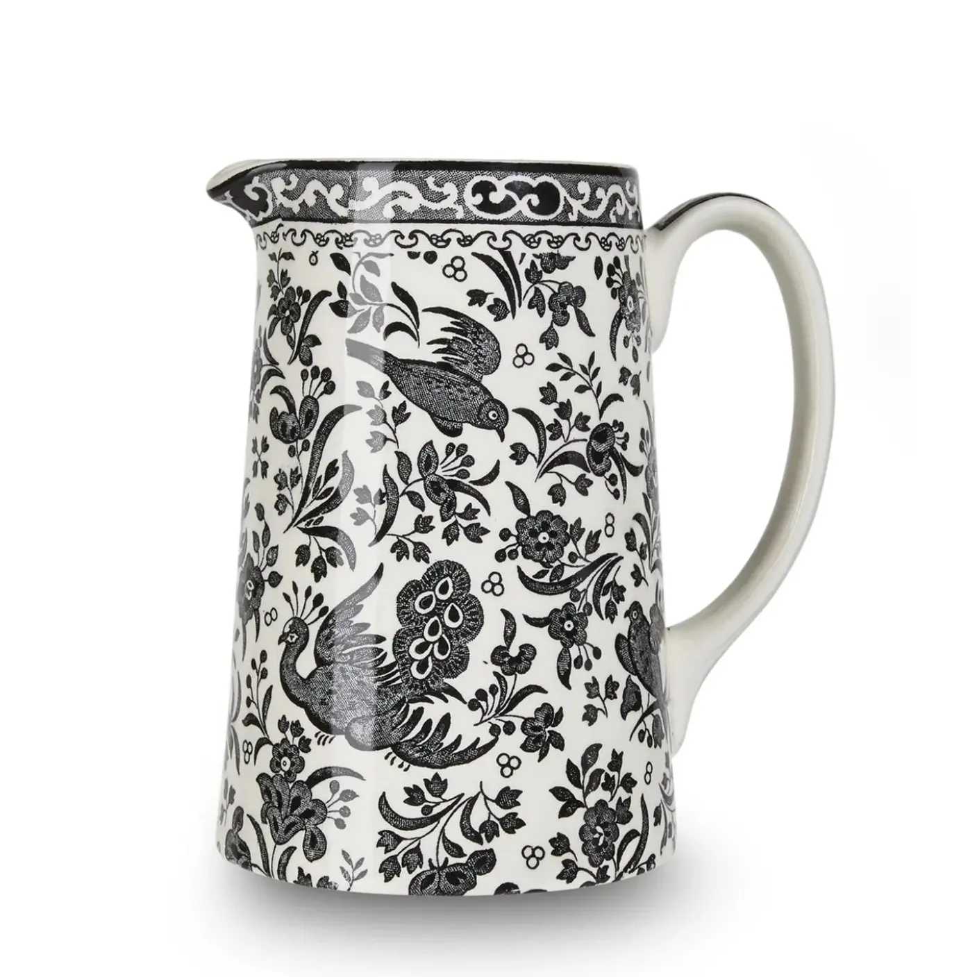 Black Regal Peacock Medium Tankard Jug