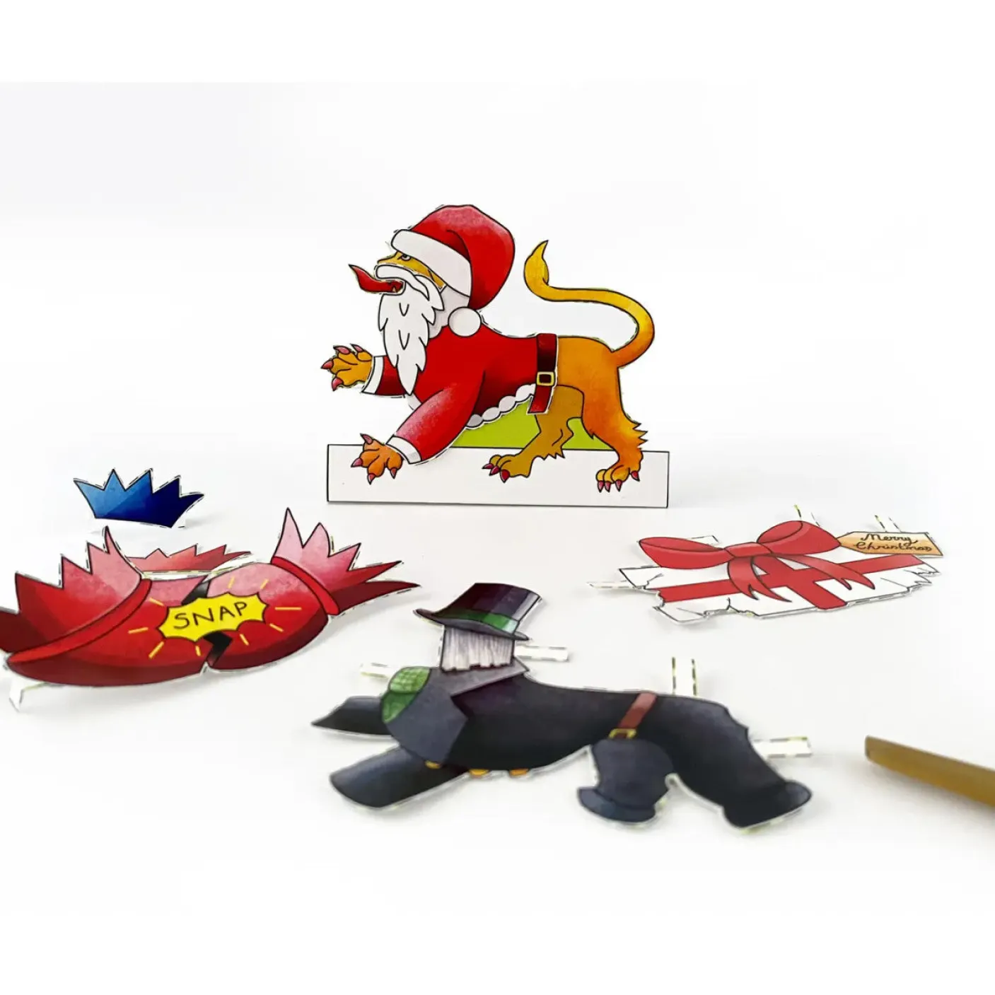 Dress an English Lion Christmas Card