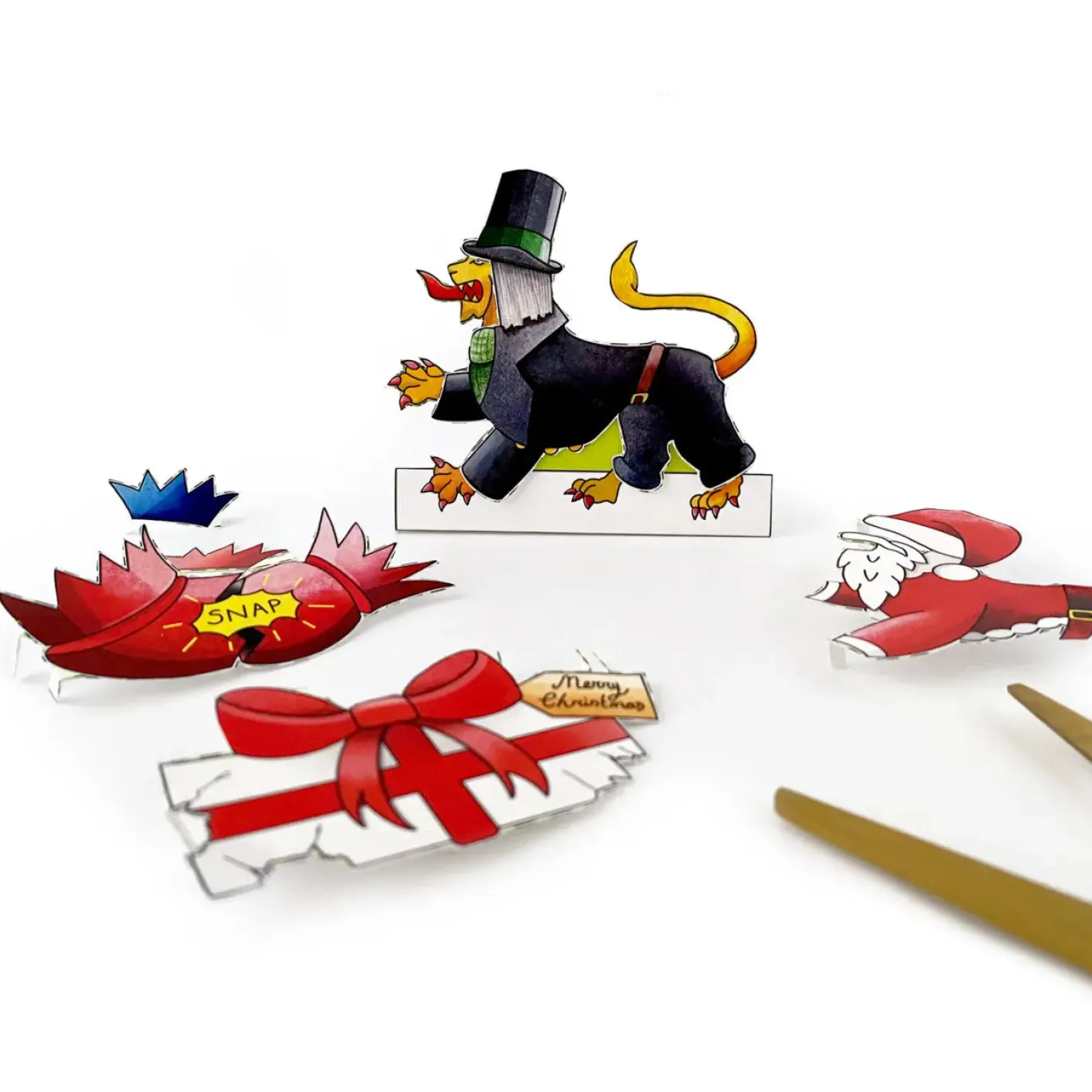Dress an English Lion Christmas Card