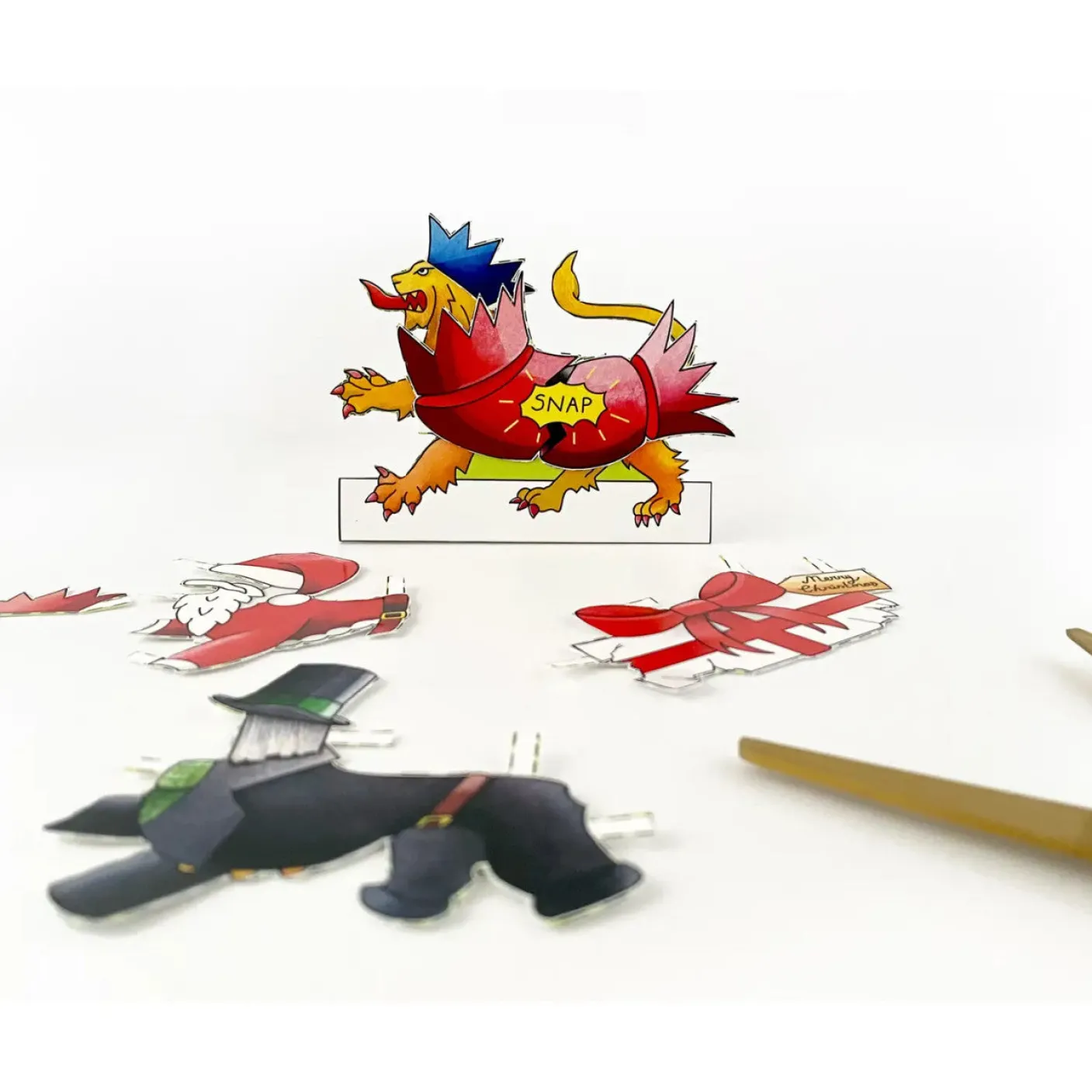 Dress an English Lion Christmas Card