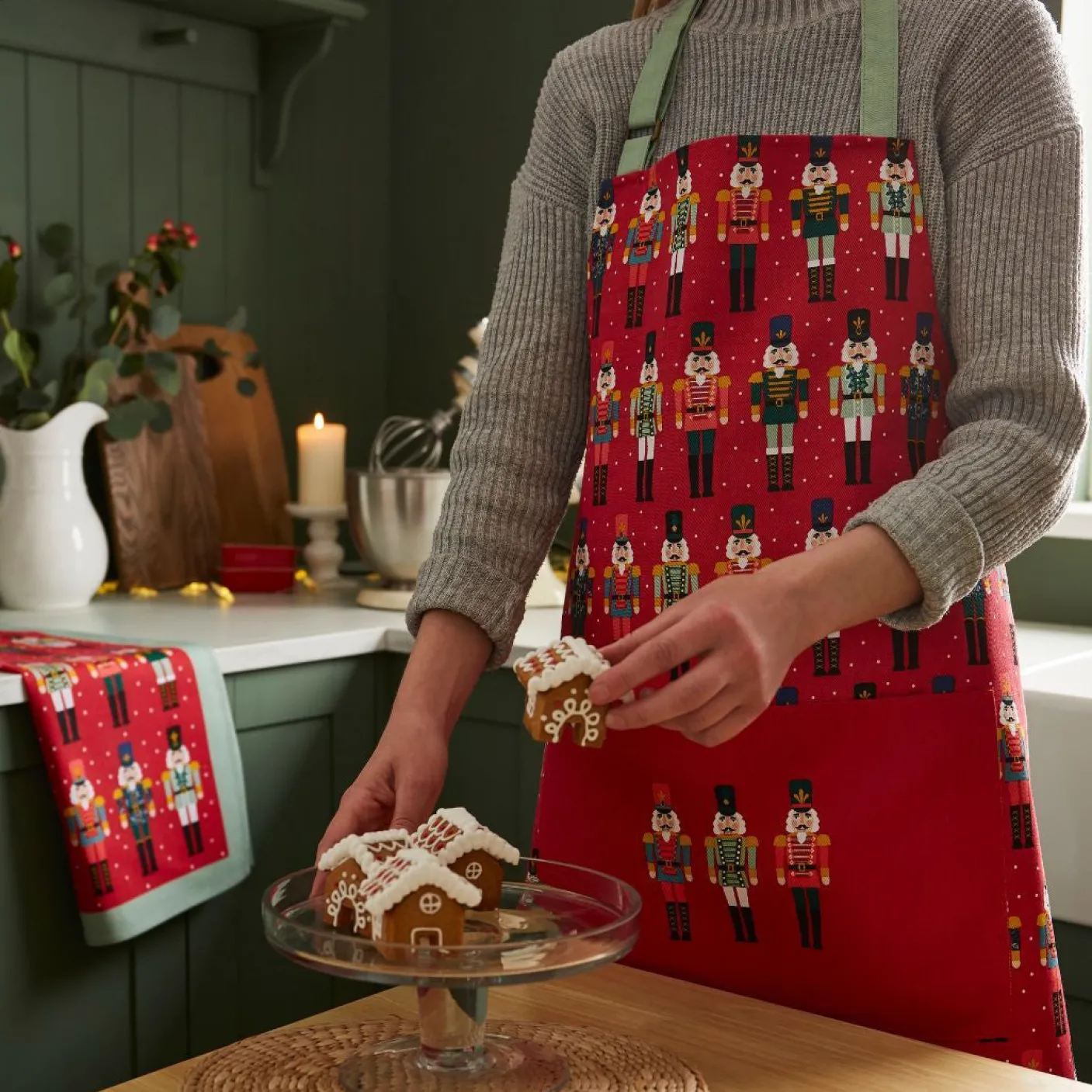 Nutcracker Parade Recycled Cotton Tea Towel