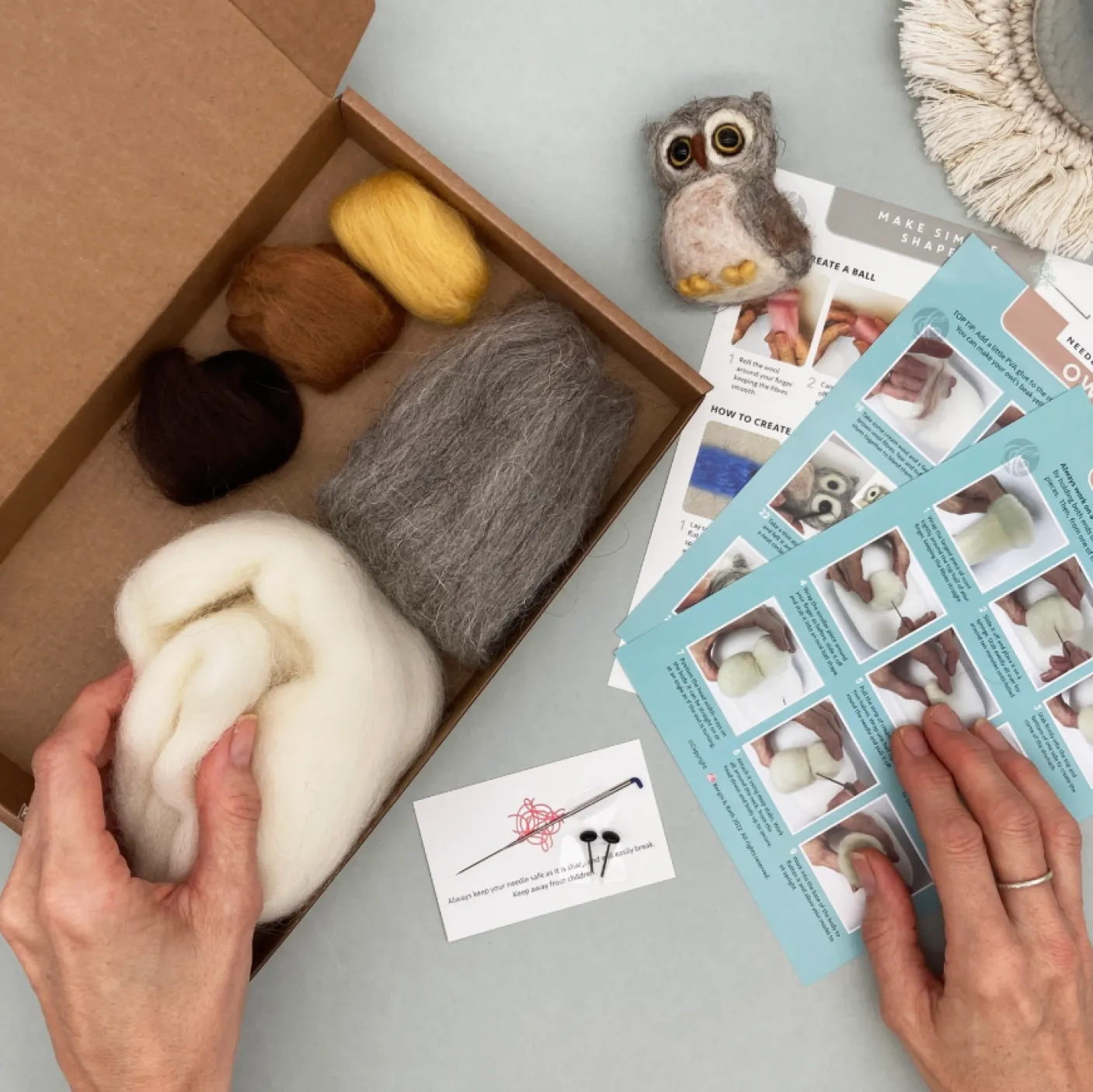 Owl Needle Felting Kit