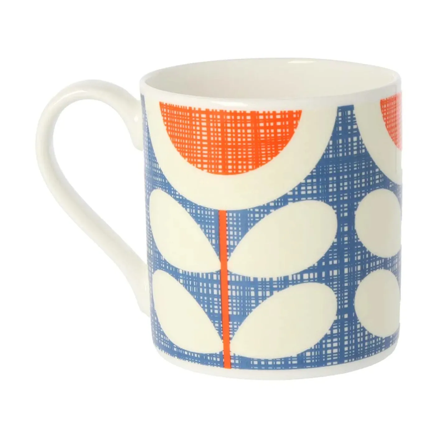 Orla Kiely Scribble Sunflower Blue Bone China Mug