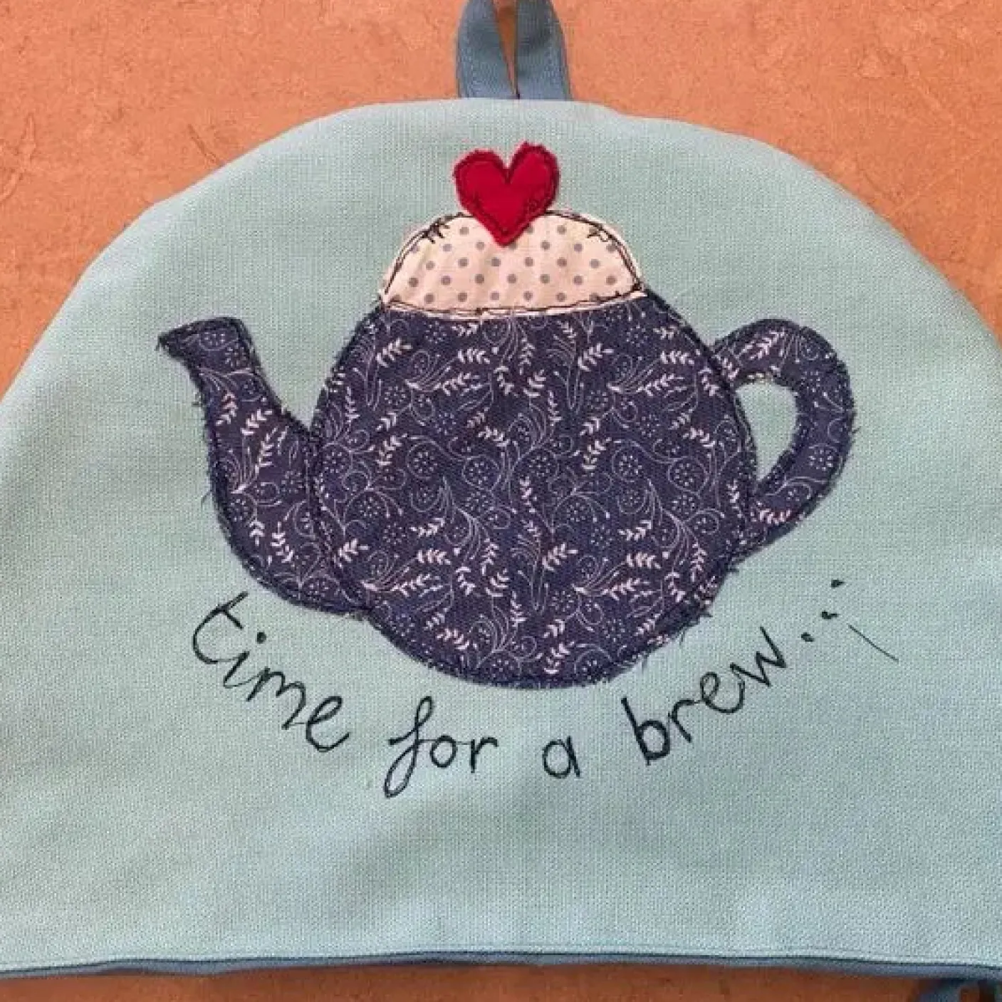 Time for a Brew Heart Teapot Tea Cosy