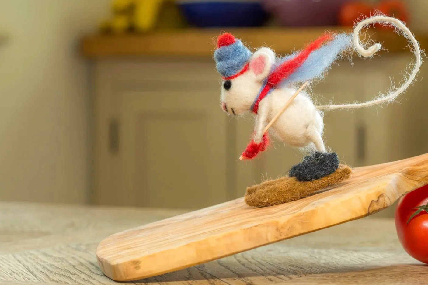 Skiing Felt Mouse