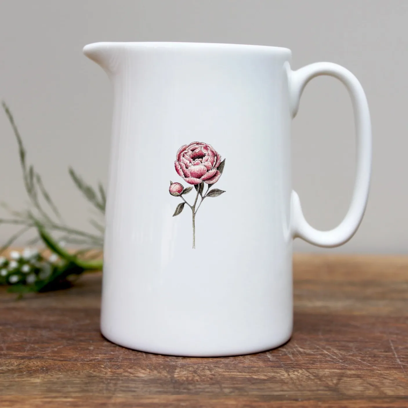 Peony Bone China Half Pint Jug