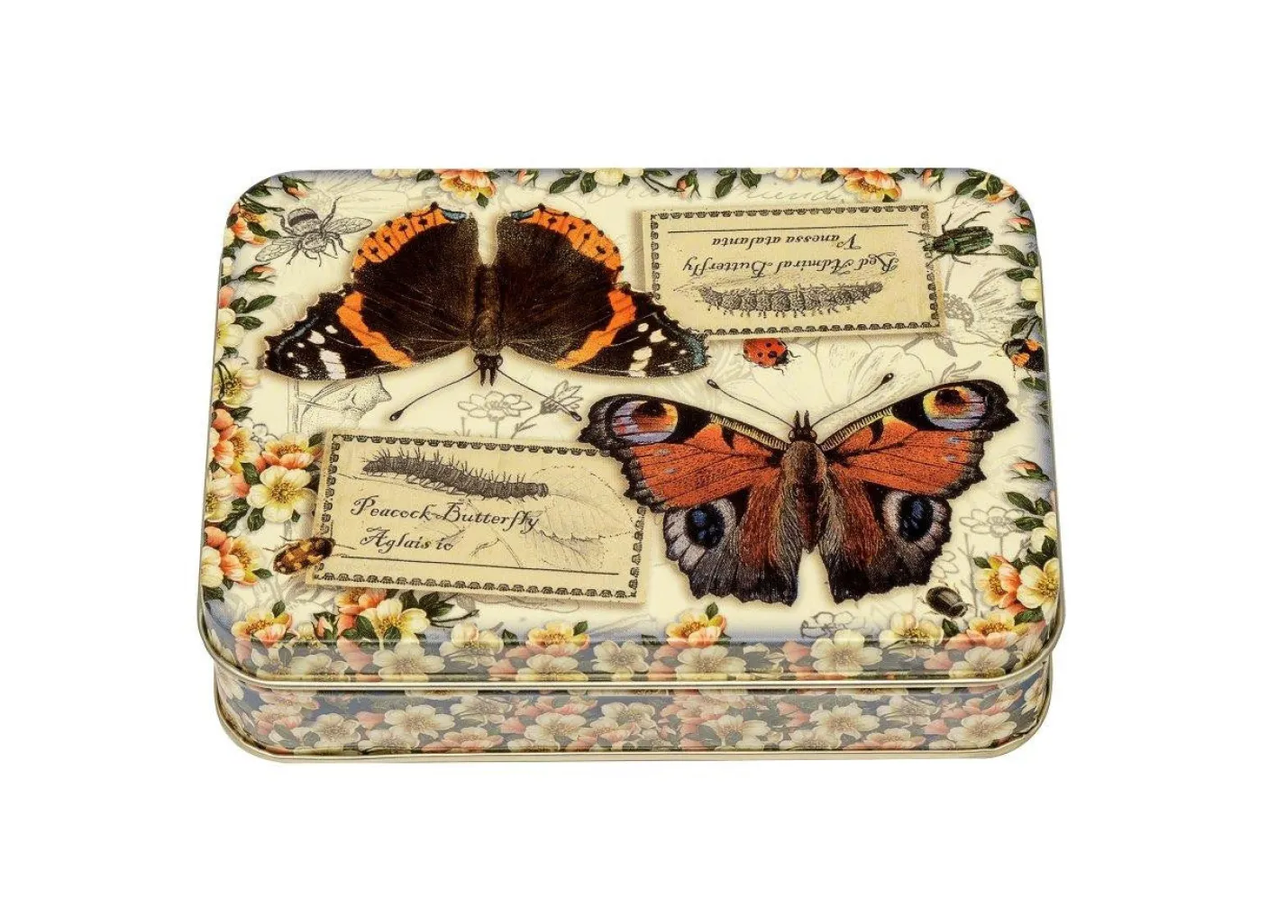 Nostalgia - Vintage Butterflies Small Rectangular tin