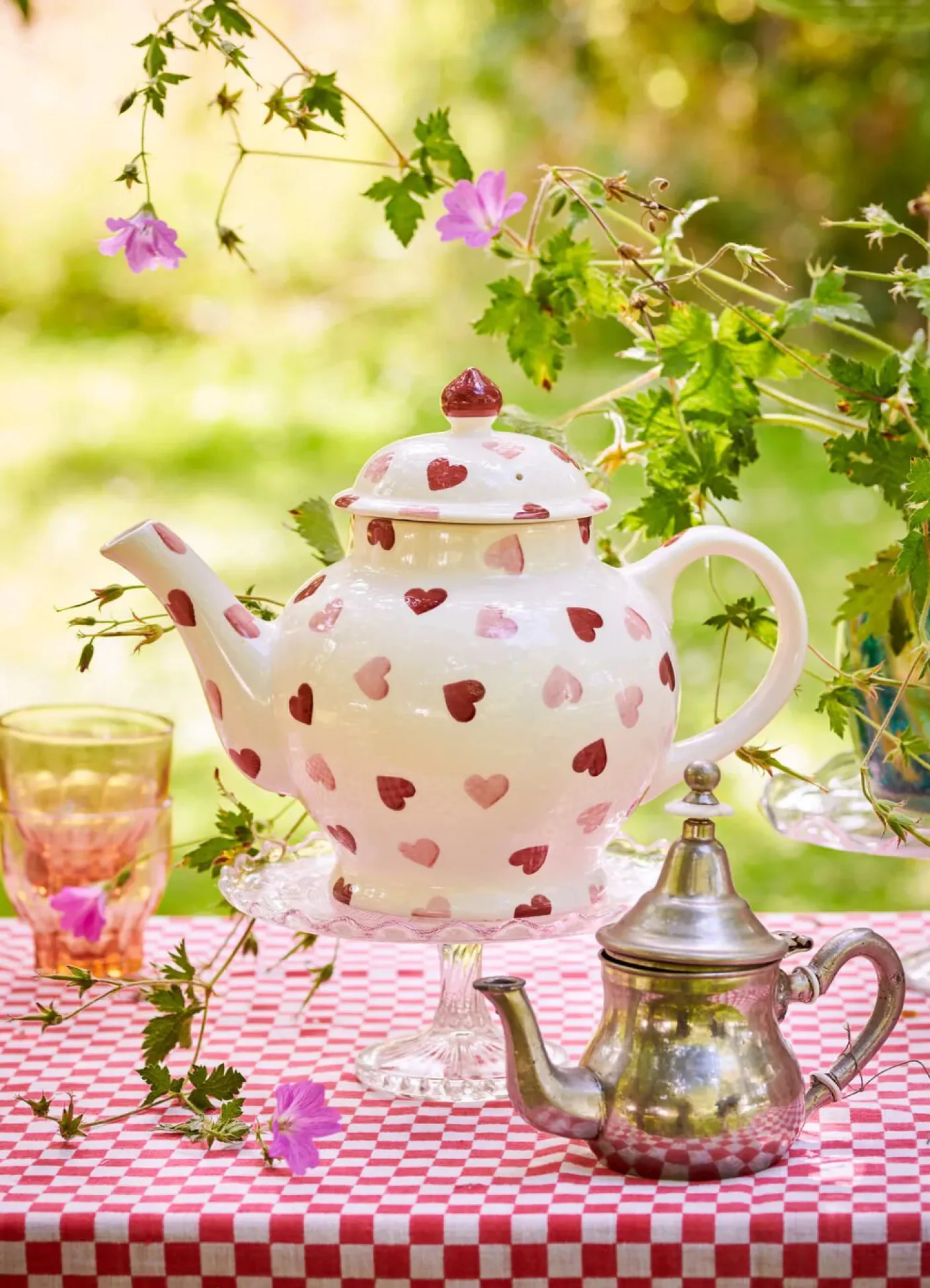 Pink Hearts 4 Mug Teapot