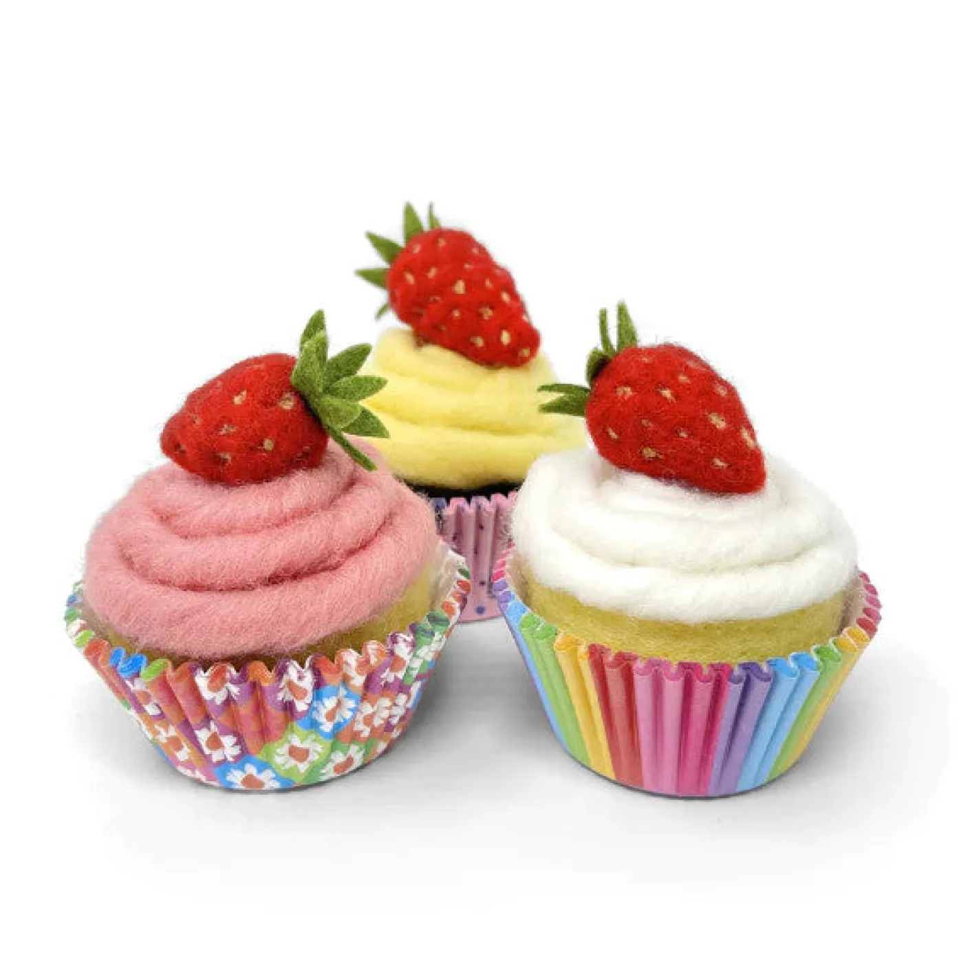 Strawberry Cupcakes Needle Felting Craft Kit