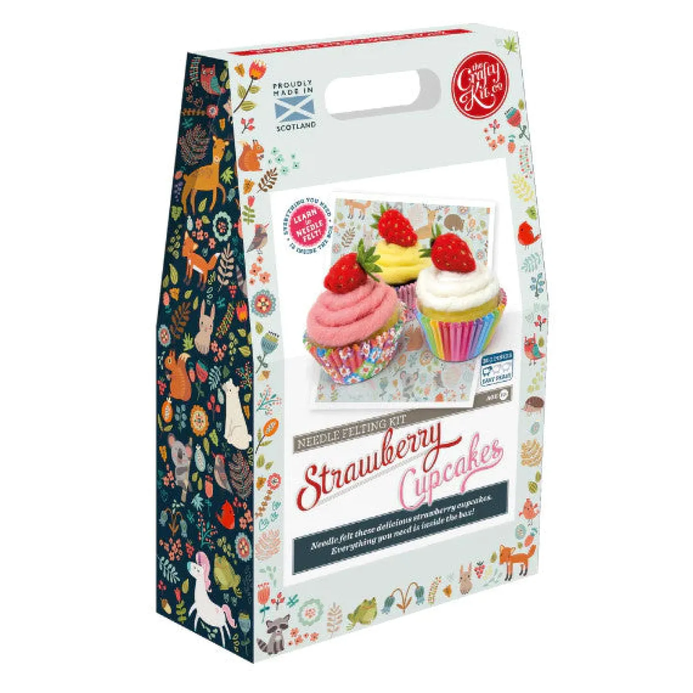 Strawberry Cupcakes Needle Felting Craft Kit