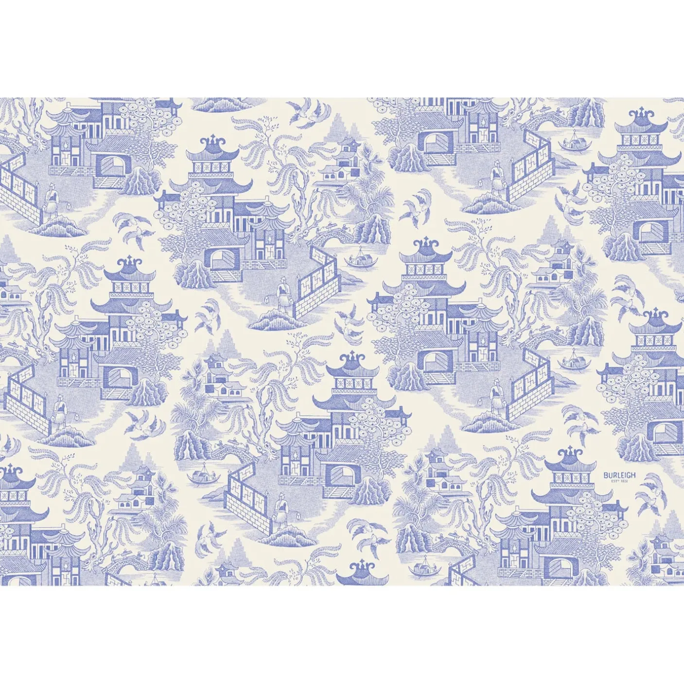 Blue Willow Pad of 18 Paper Placemats
