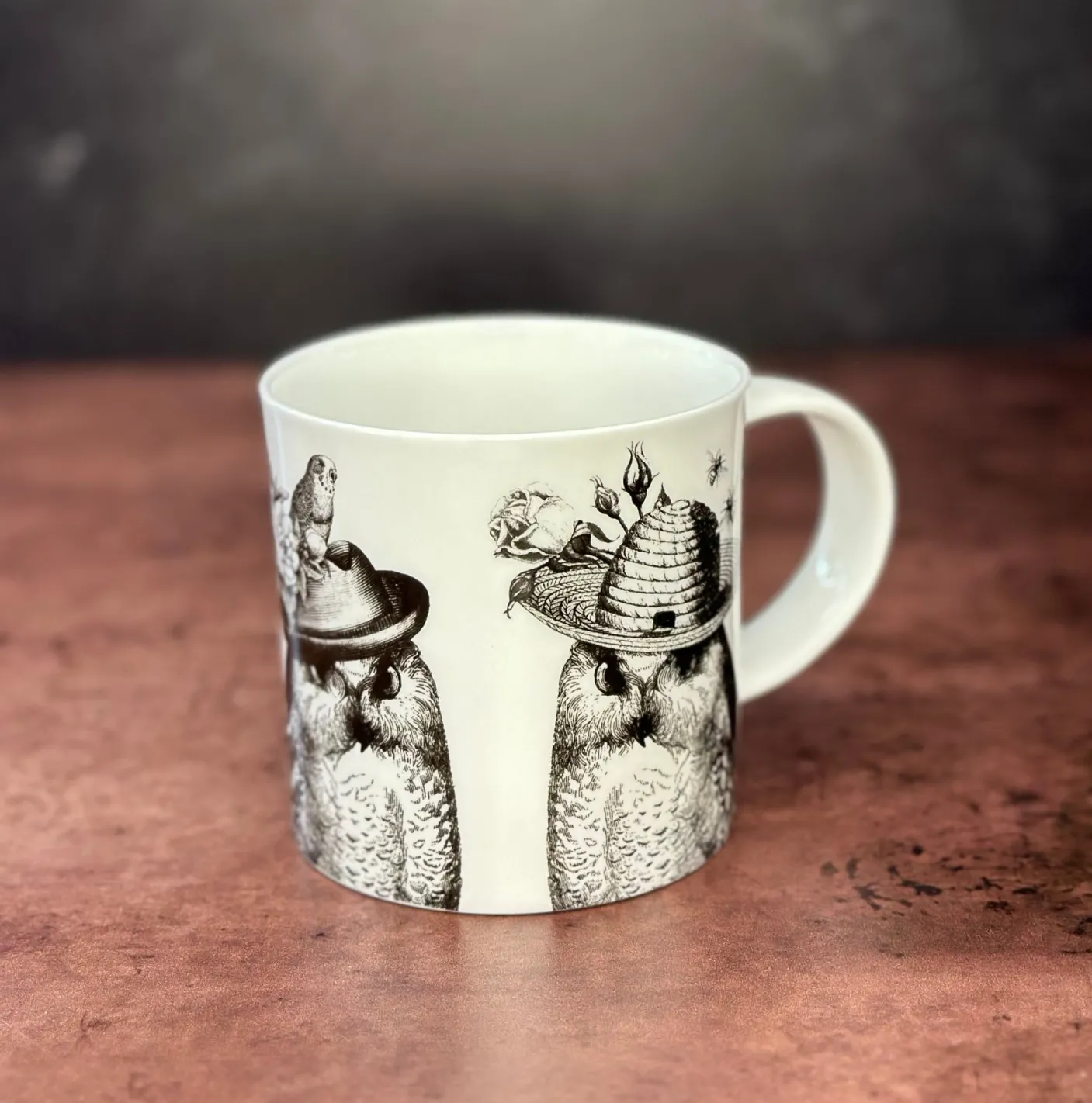 Sunday Best Owls Bone China Mug - White