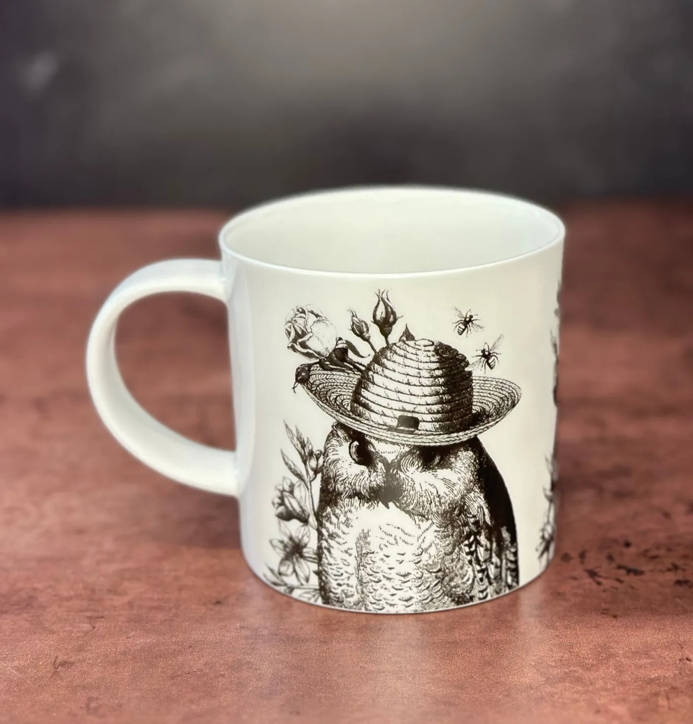 Sunday Best Owls Bone China Mug - White