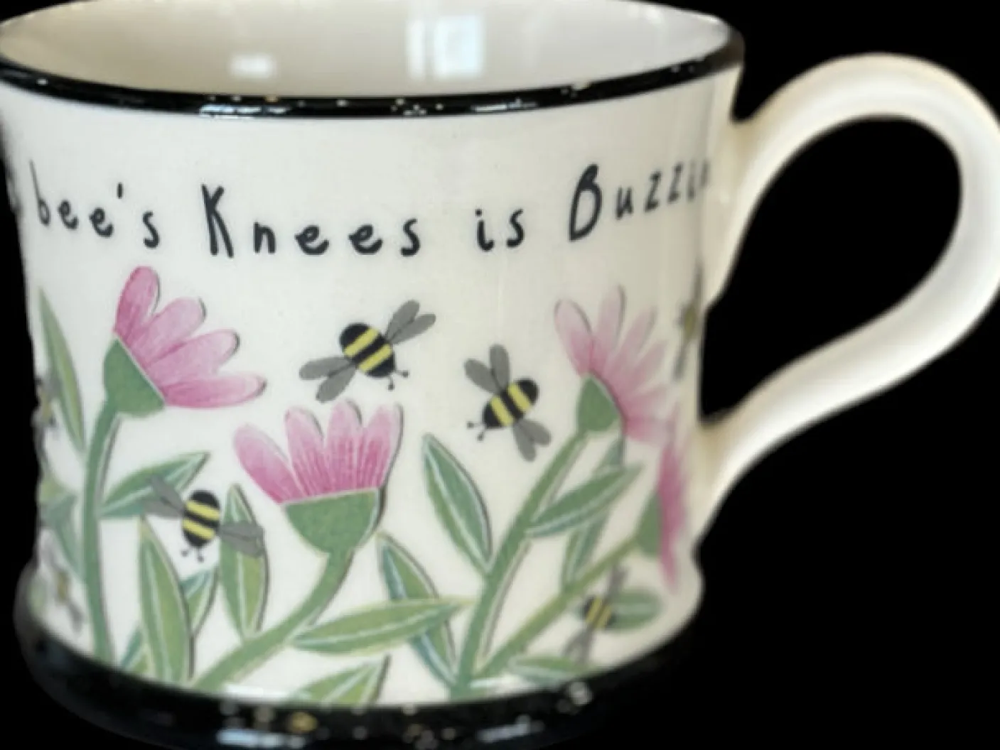 The Bee's Knees is Buzzin' Mug by Moorland Pottery