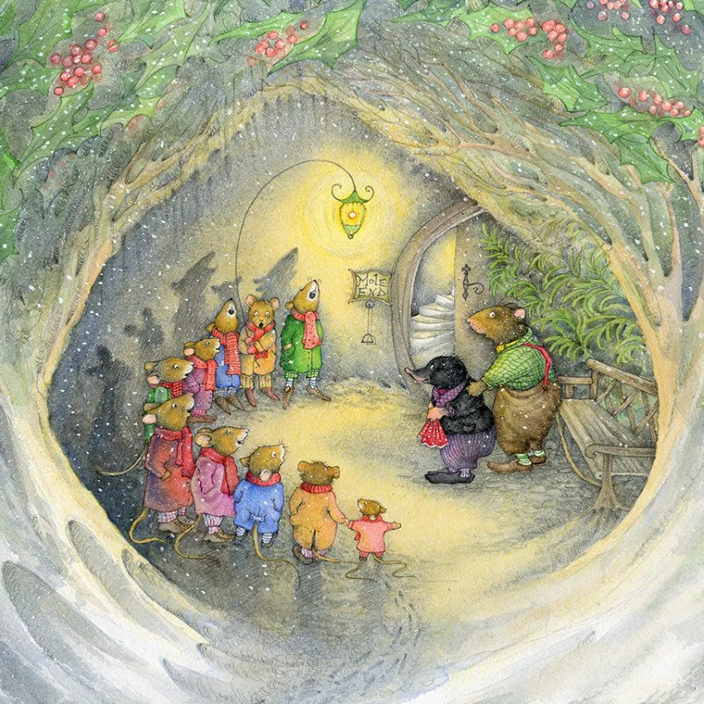 The Carol Singers Greeting Card