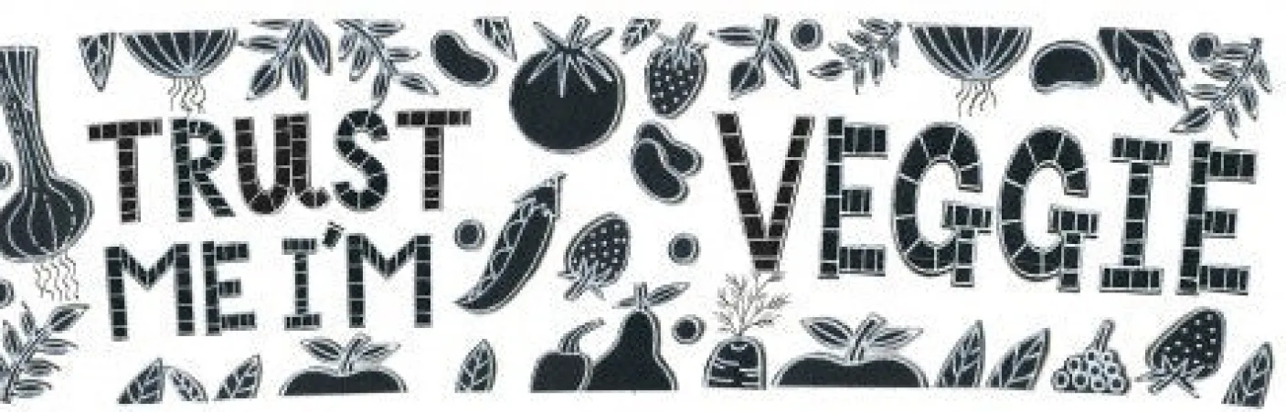 Trust Me I'm Veggie Mug by Moorland Pottery