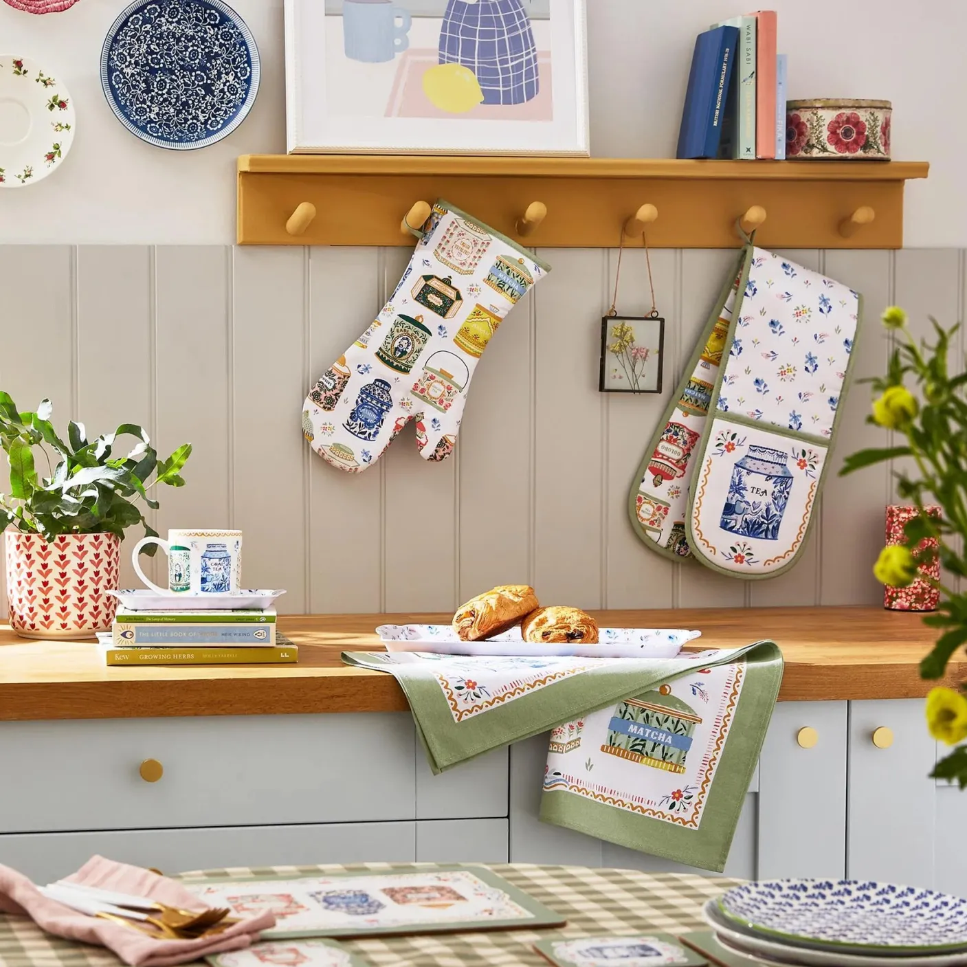 Tea Tins Cotton Tea Towel