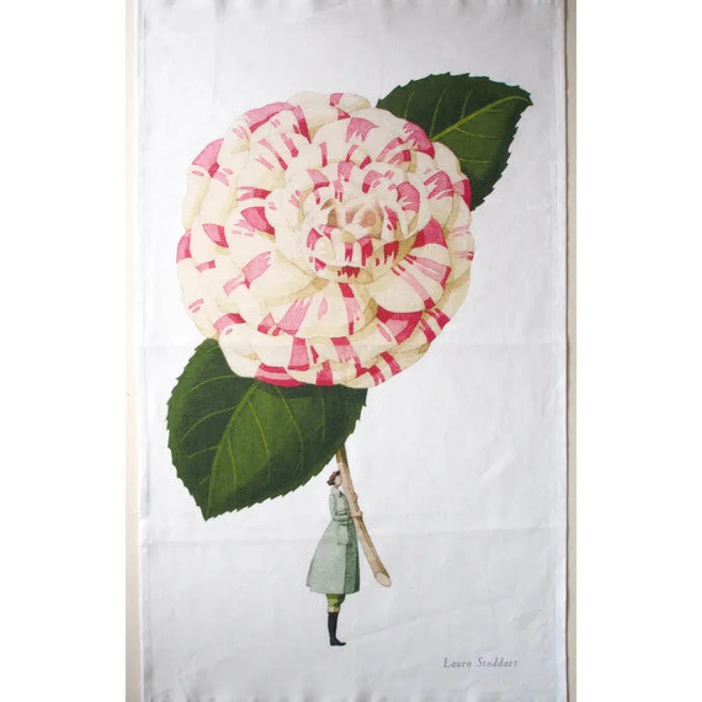 In Bloom Camellia Linen Tea Towel
