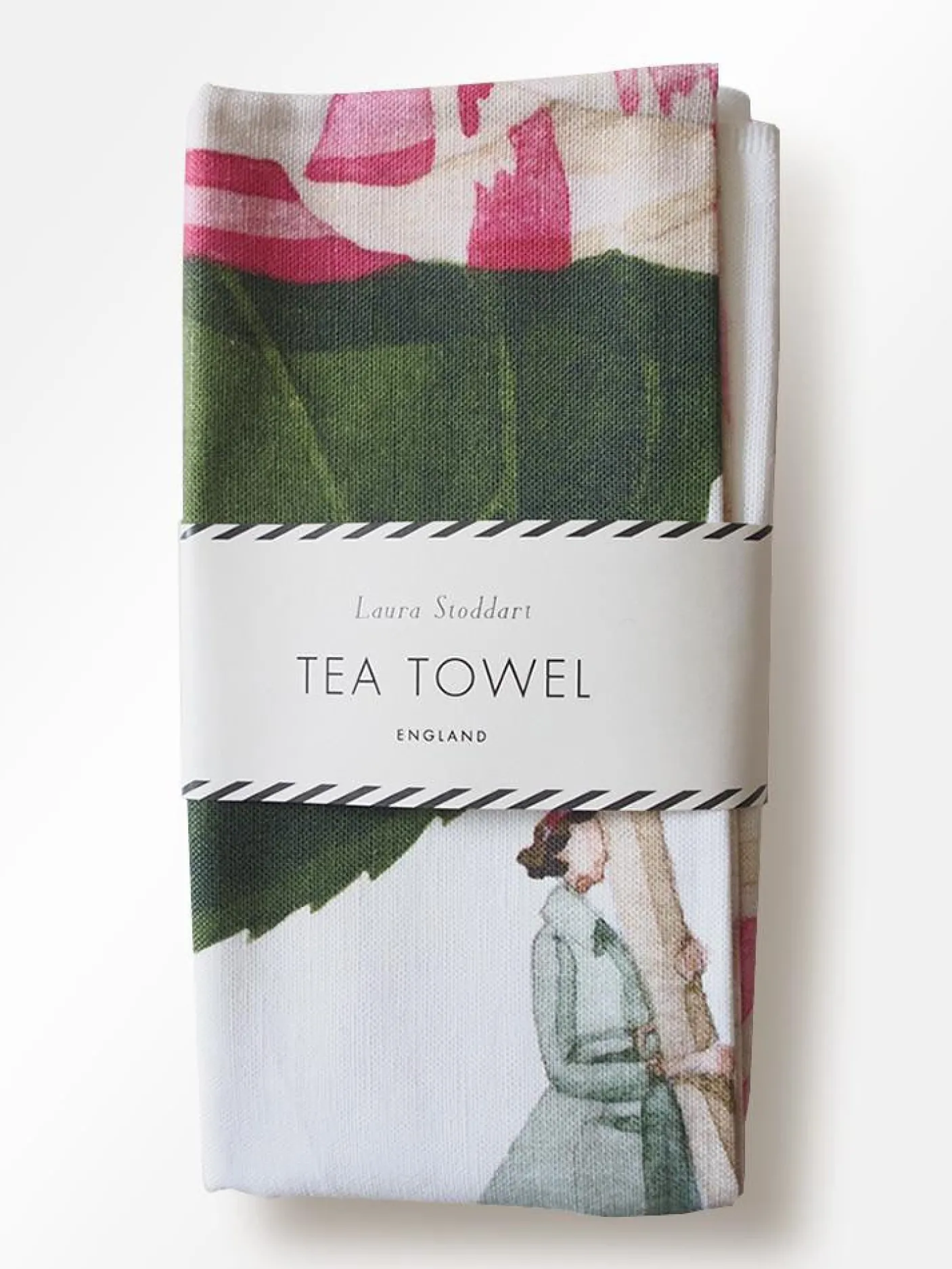 In Bloom Camellia Linen Tea Towel