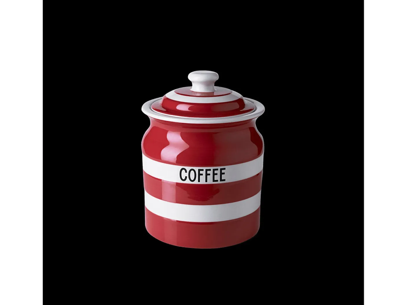 Cornishware Coffee Storage Jar-- Red