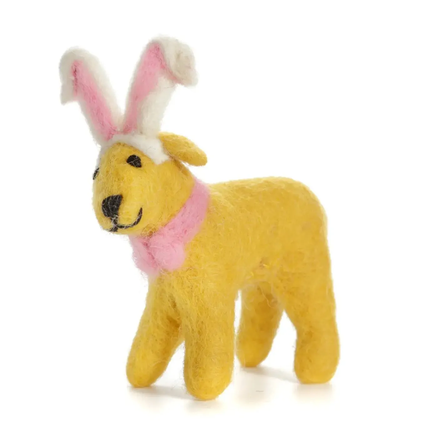 Bunny Earred Standing Golden Labrador Felt Decoration