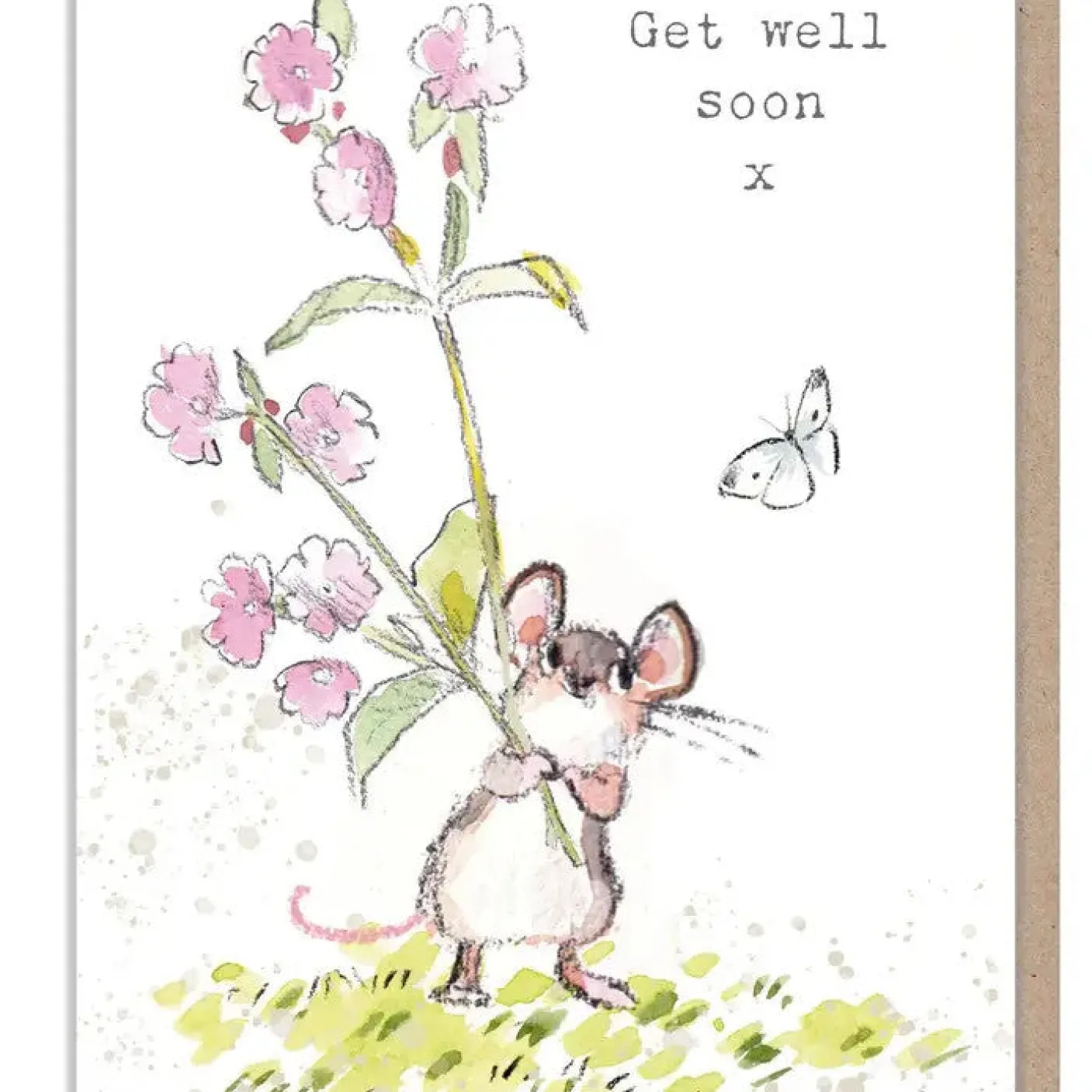 Mouse "Get Well Soon" Greetings Card