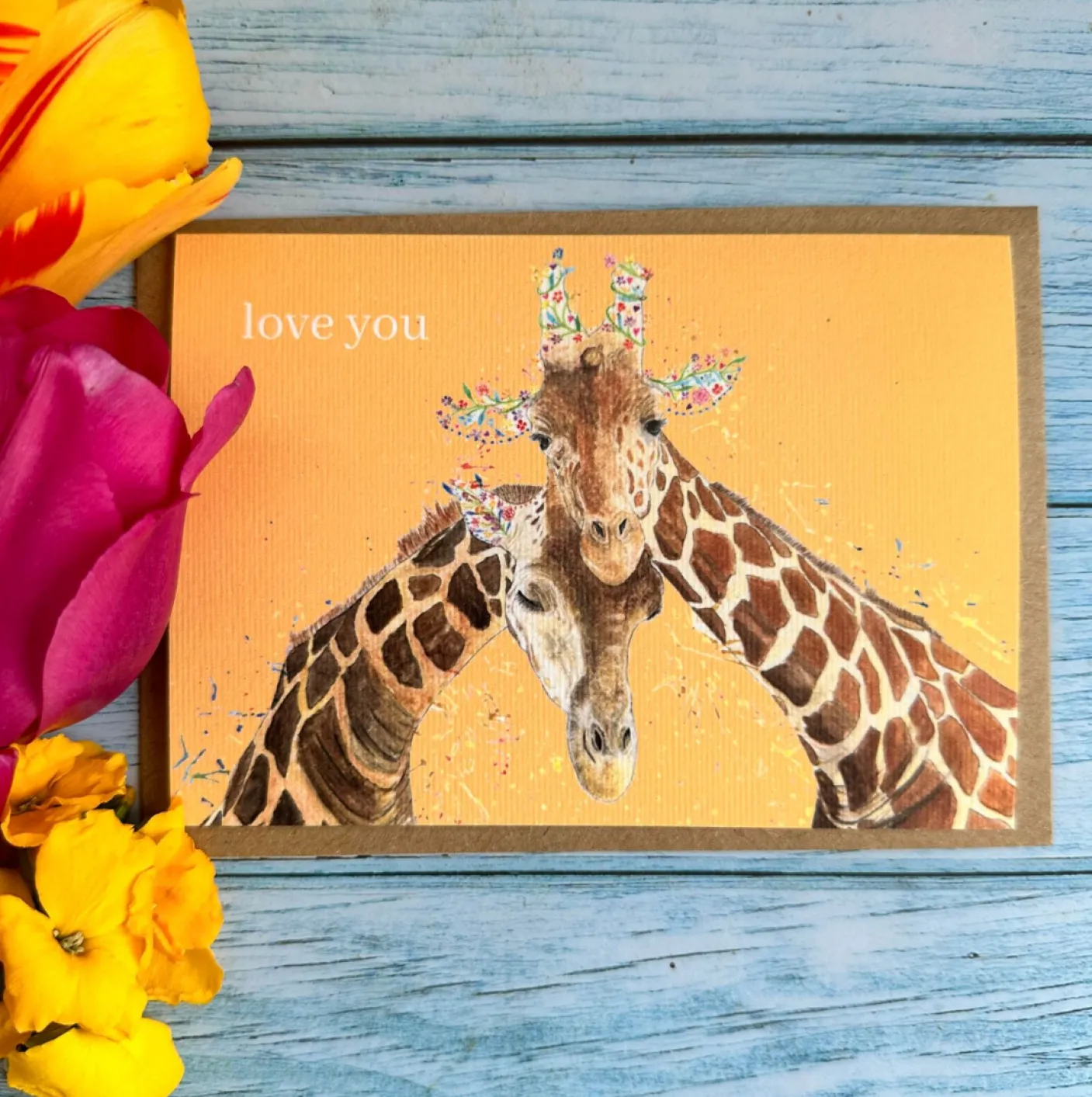 Love You Giraffes Eco-Card