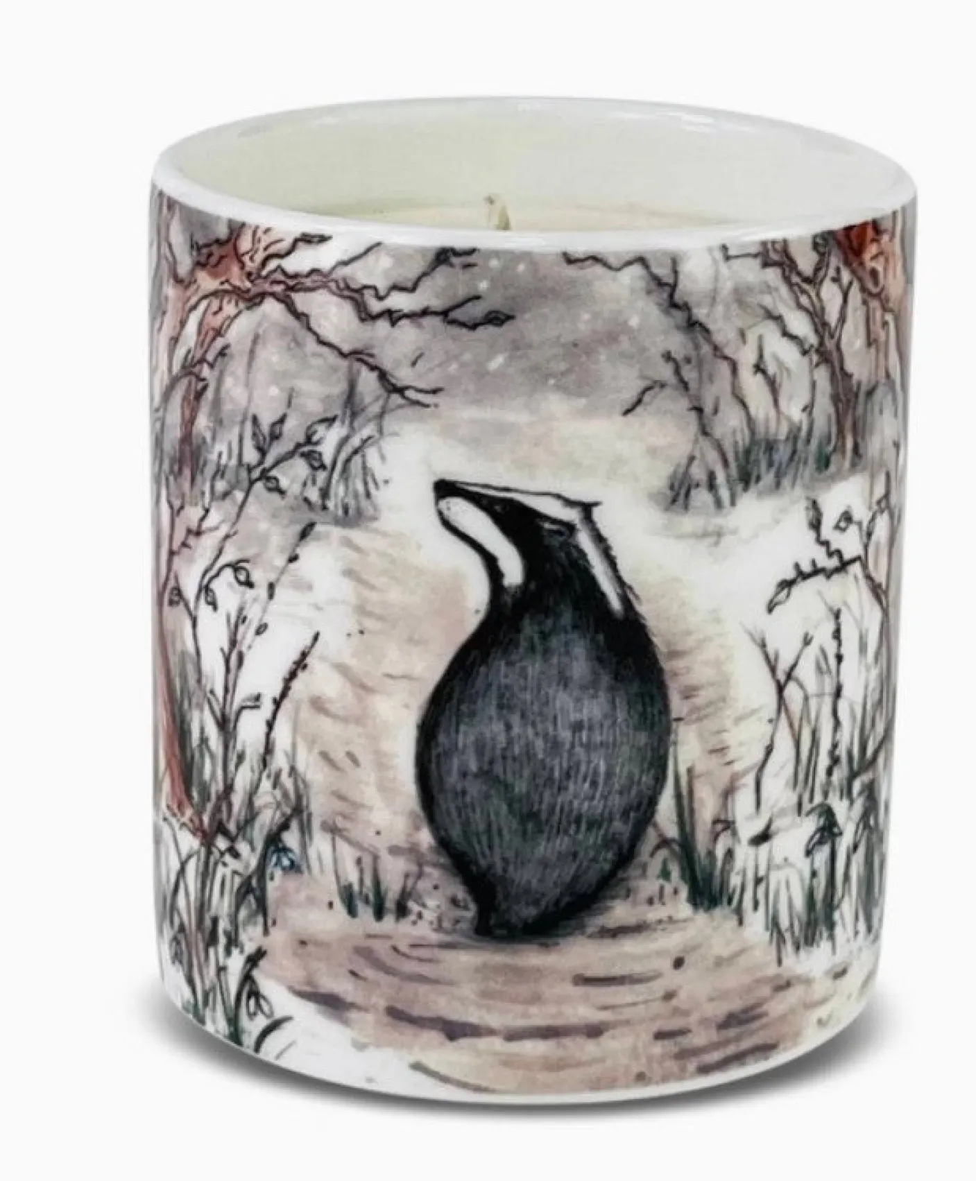 Oakwood & Bergamot China Pot Candle - Badger