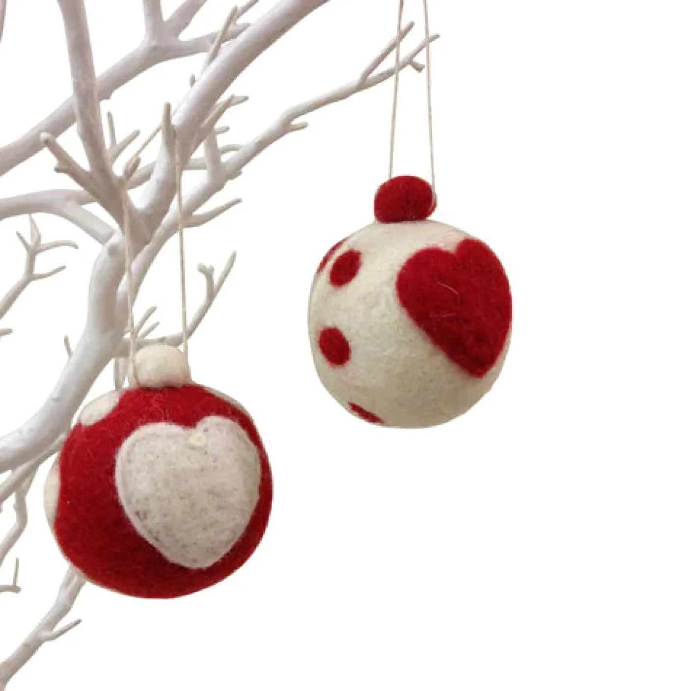 Felt Heart Bauble Decoration