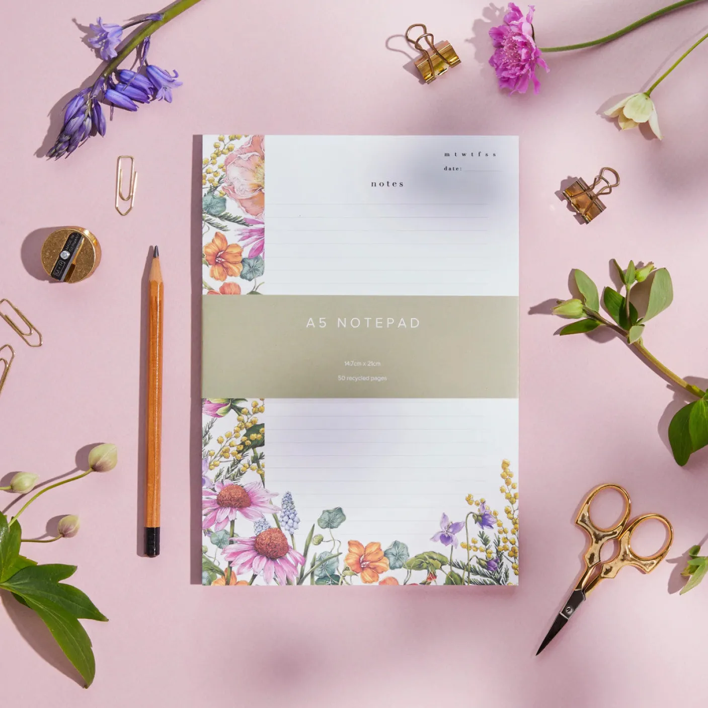 Bountiful Blooms A5 Notepad