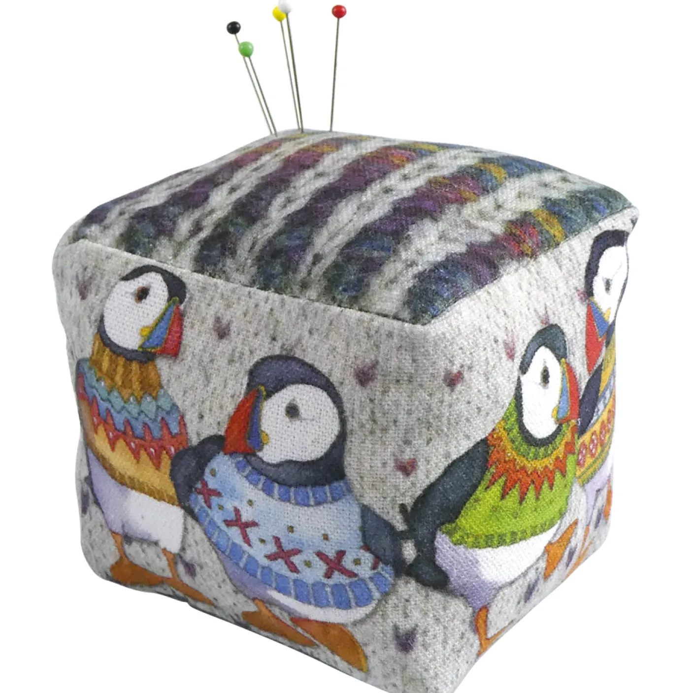 Woolly Puffins Pin Cushion