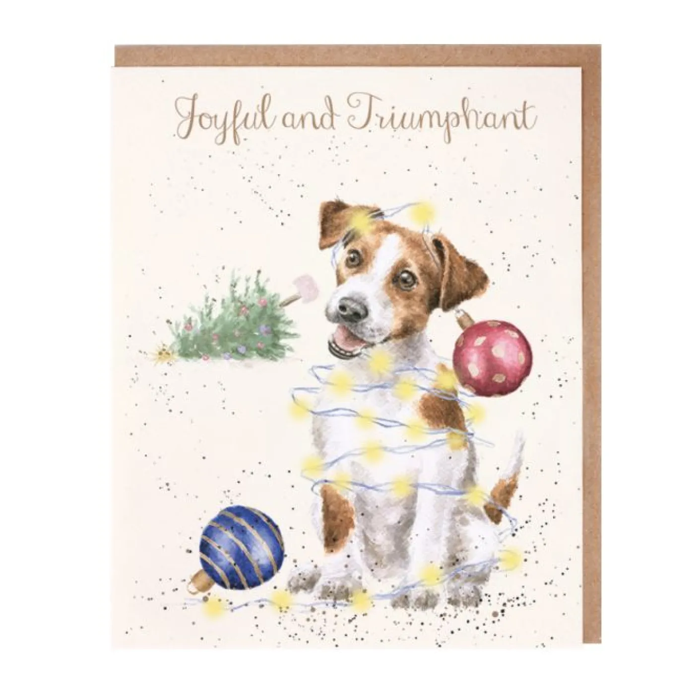 'Joyful and Triumphant' Jack Russell Christmas Greeting Card