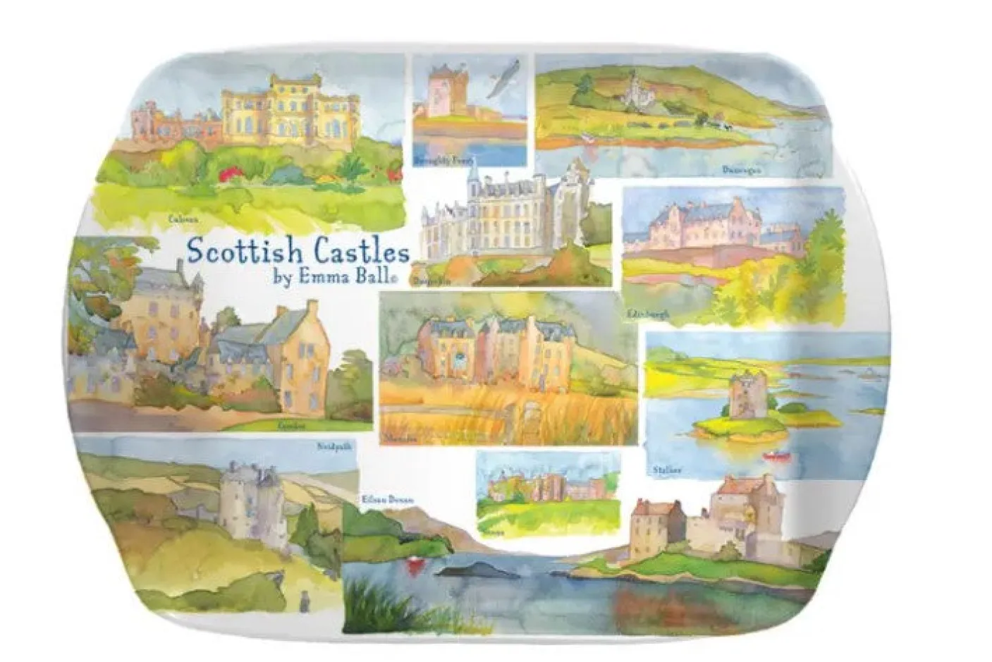 Scottish Castles & Houses Melamine Scatter Tray
