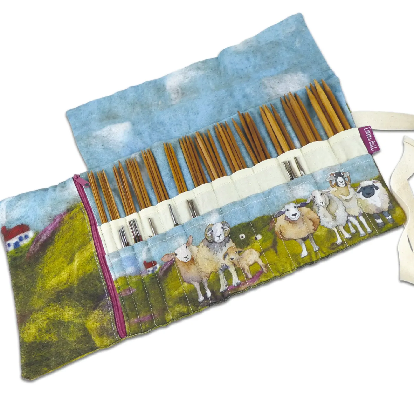 Felted Sheep Crochet and Interchangeable Needle Wrap