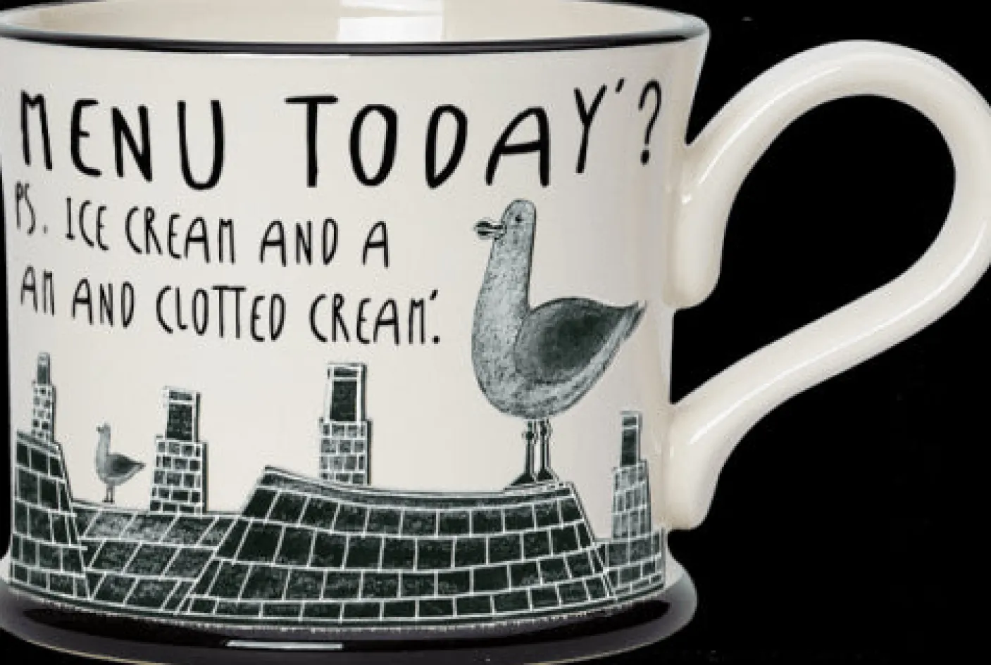 Hungry Gulls Mug by Moorland Pottery