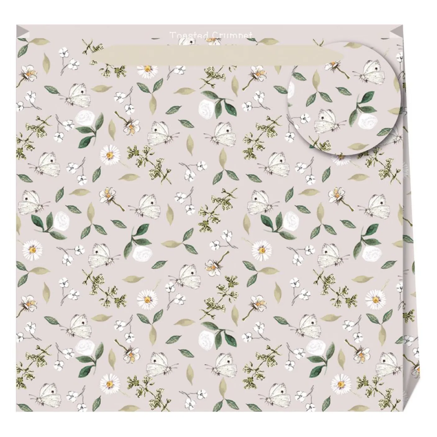 Butterflies and Botanicals Dusty Pink Medium Gift Bag