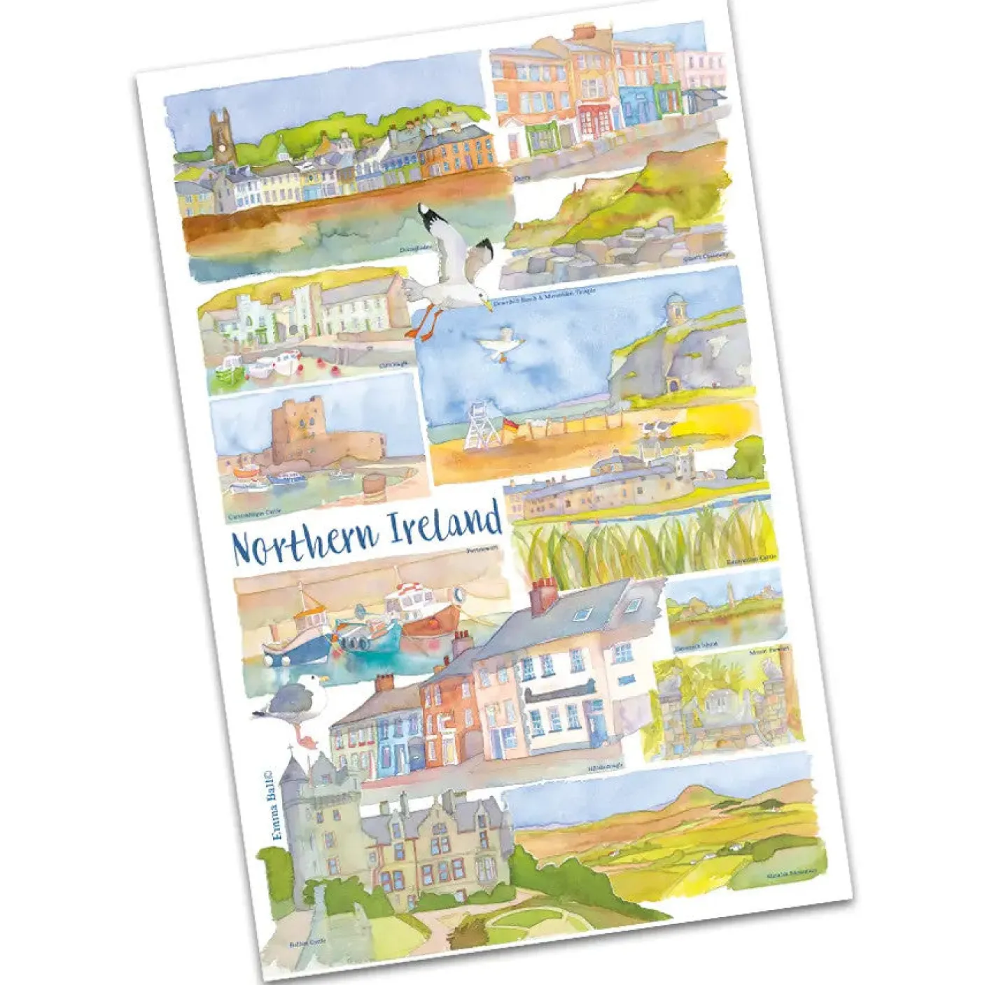 Northern Ireland (Blue) by Emma Ball