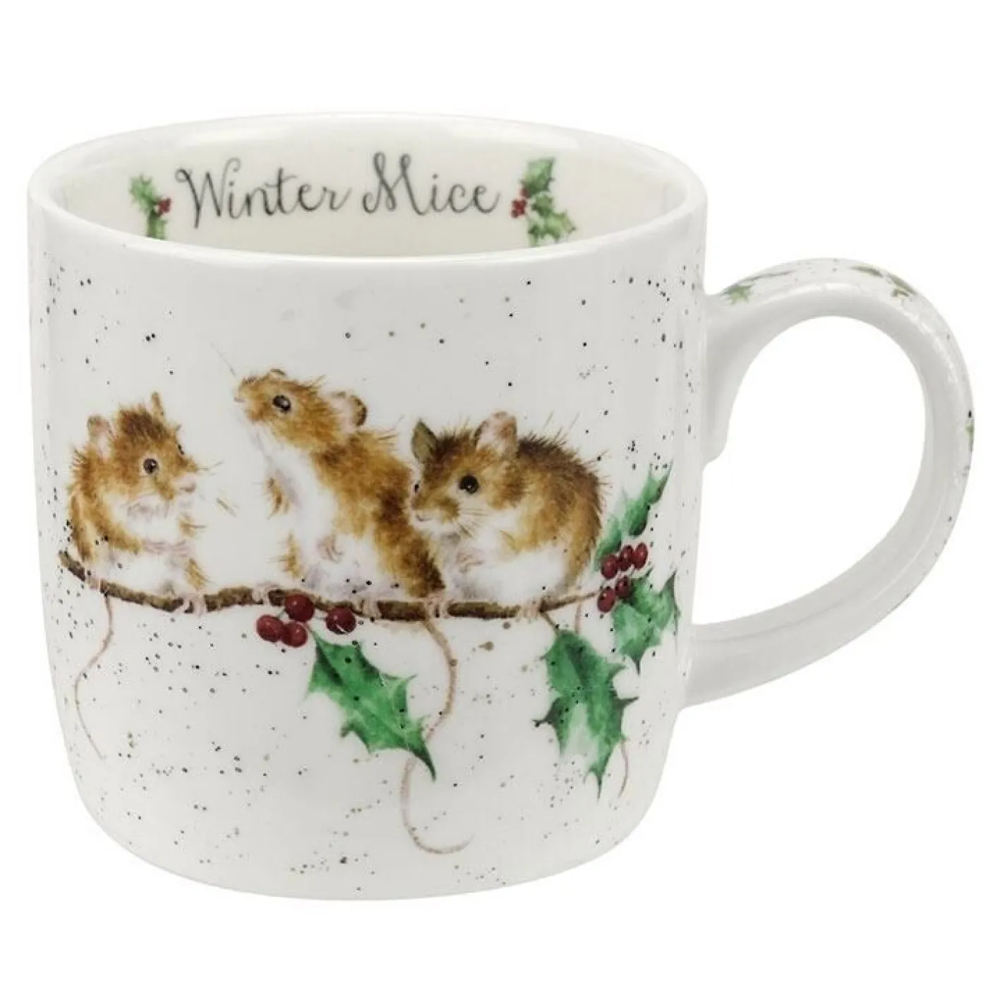 'Winter Mice' Small Bone China Mug (11oz)