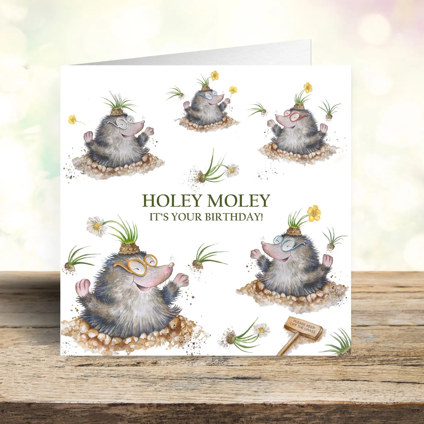 'Holey Moley' Cheeky Mole Birthday Card