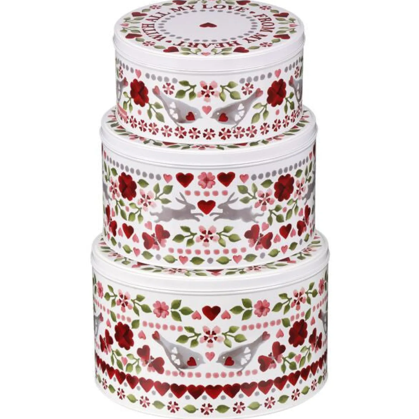 Lovebirds Set of 3 Cake Tins
