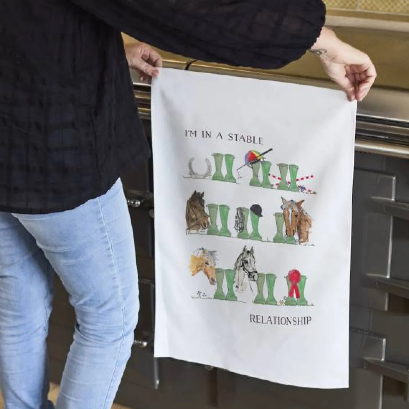 Horse Lovers Welly Boot Tea Towel by This Is Nessie
