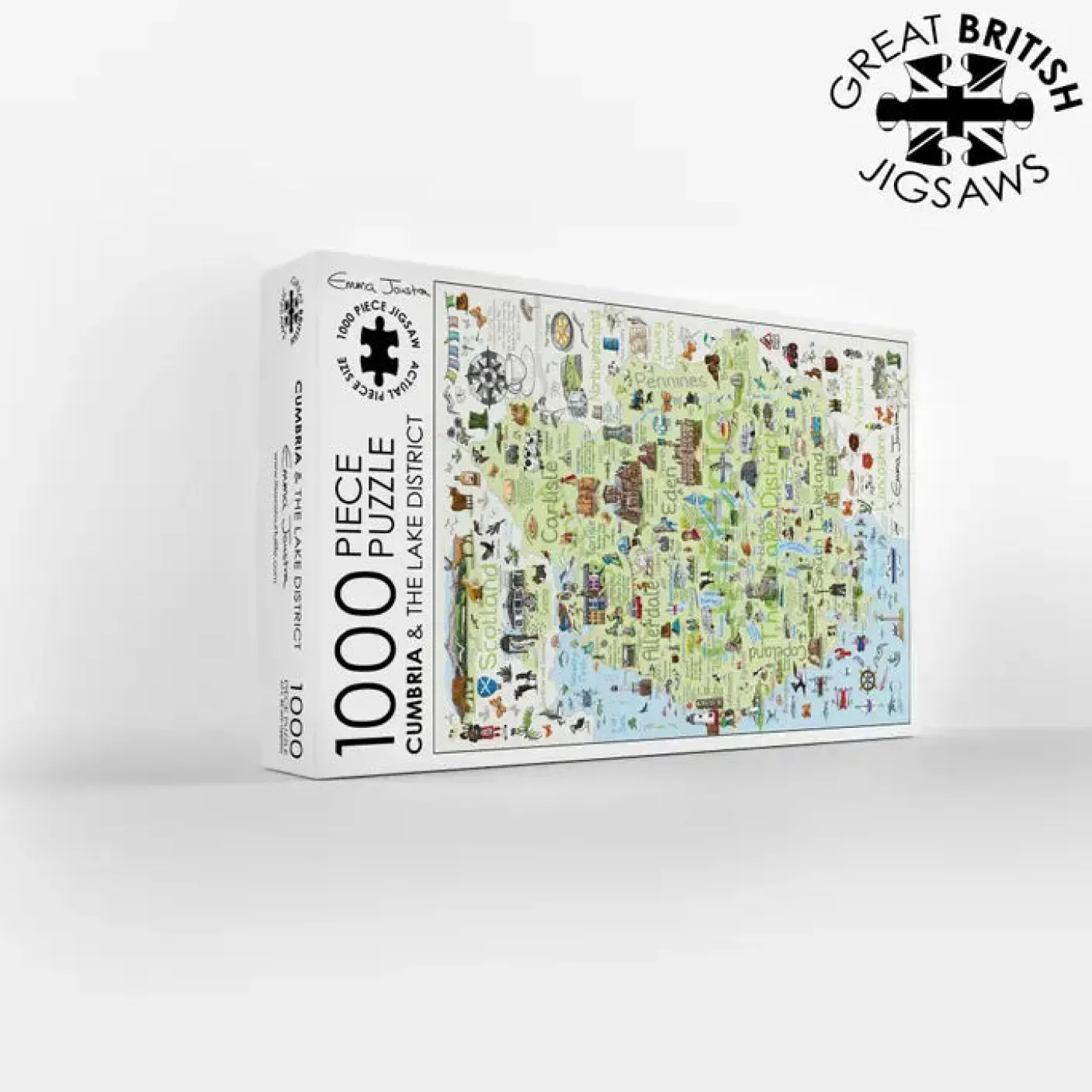 Cumbria & the Lake District Map 1000 Piece Jigsaw Puzzle