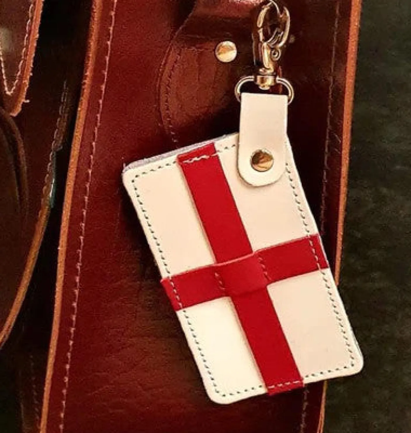 Zatchels England St. George's Flag Leather Bag Charm