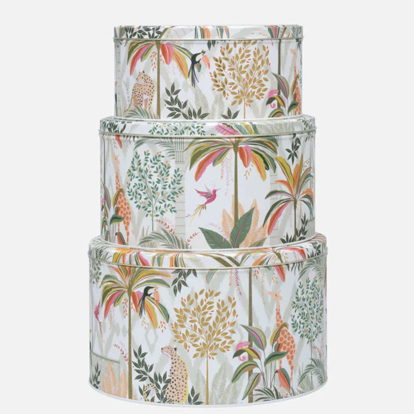 Palm Garden Set of 3 Round Cake Tins