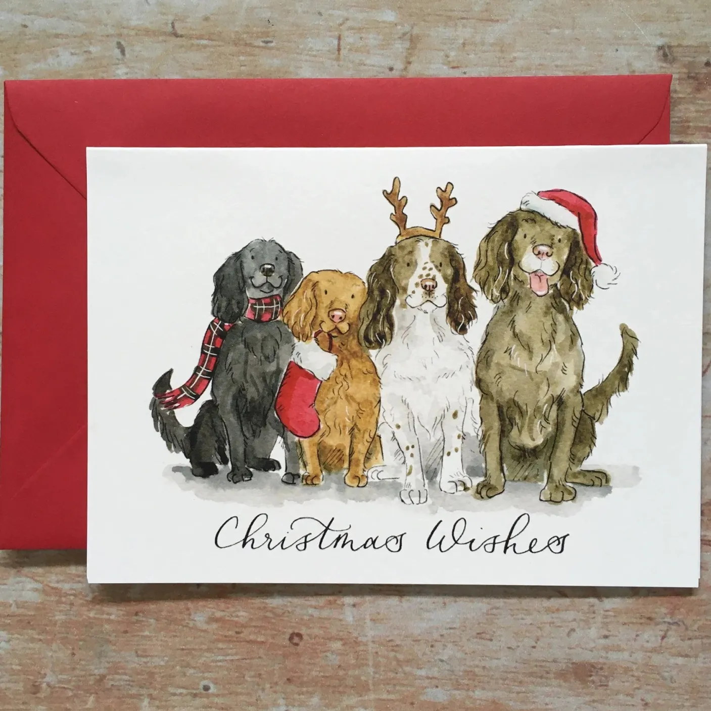 Christmas Spaniels Christmas Card